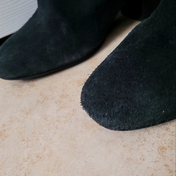 Zara TRF Chunky Heeled OTK Boots - Picture 4 of 12